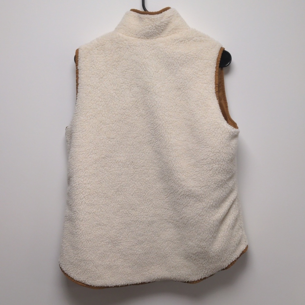 Large Sherpa Vest Old Navy White and Brown - Picture 3 of 3
